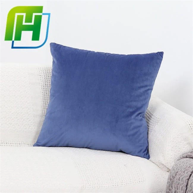 Navy Soild Velvet Cushion