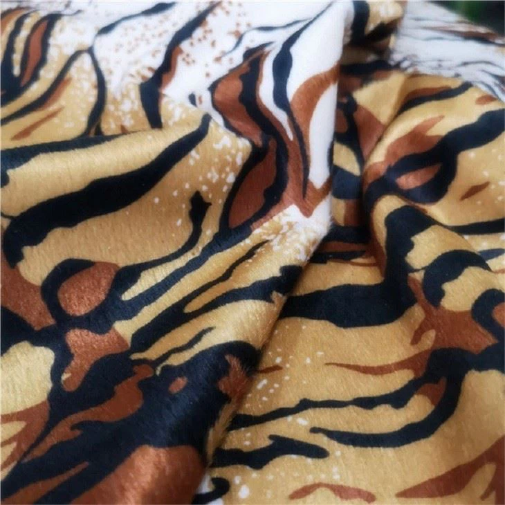 Velvet Tiger Print Fabric