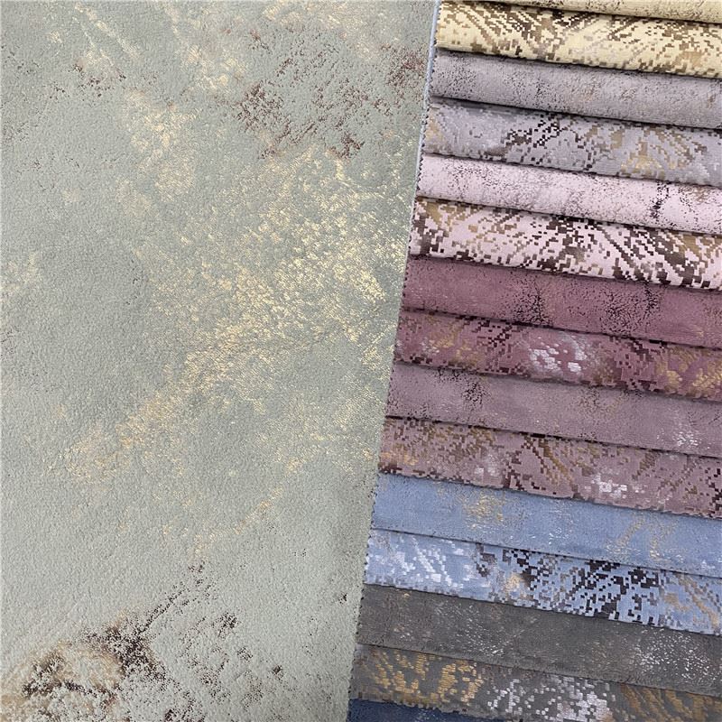 Hot Selling Bronzing Upholstery Velvet Sofa Fabric