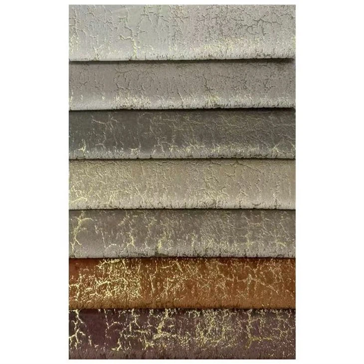 Gold Foil Printing Upholstery Fabric